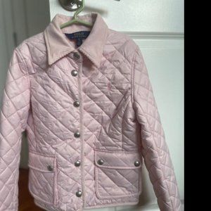 Ralph Lauren pink quilted jacket, size 7